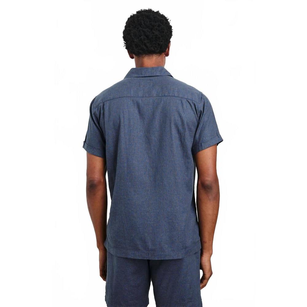 NEW RAILS atlas short-sleeve shirt in navy cedar vertical - Picture 5 of 5